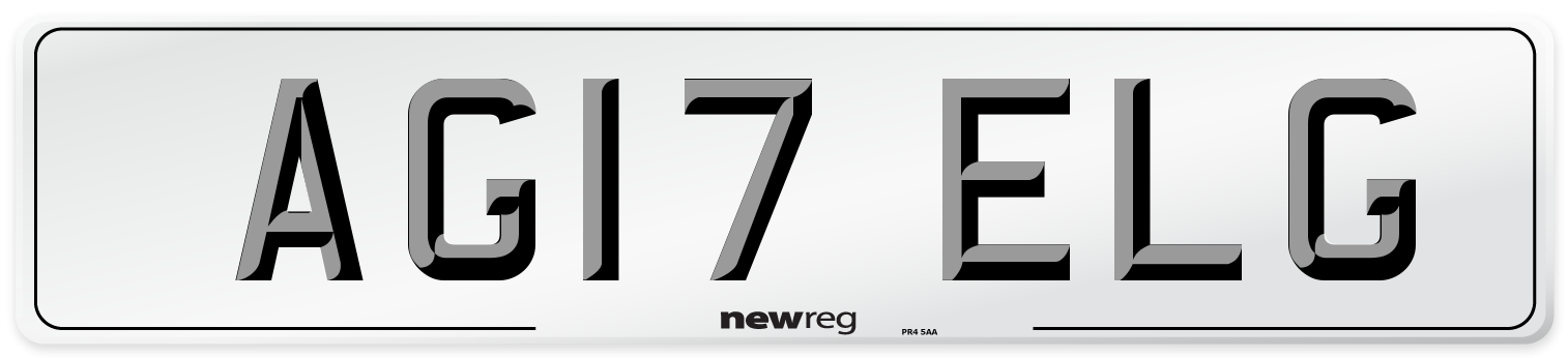 AG17 ELG Number Plate from New Reg